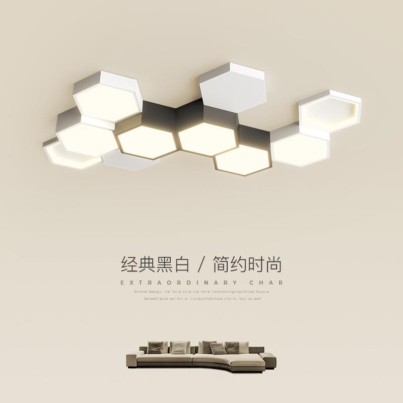 客厅吸顶灯创意几何组合大气餐厅led灯现代简约个性卧室书房灯具