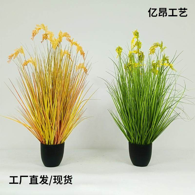 农家乐春天高粱小麦仿真植物塑料装饰绿色田野造景稻谷假盆栽