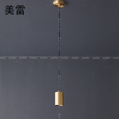 全铜LED明装圆柱长筒吊线筒灯