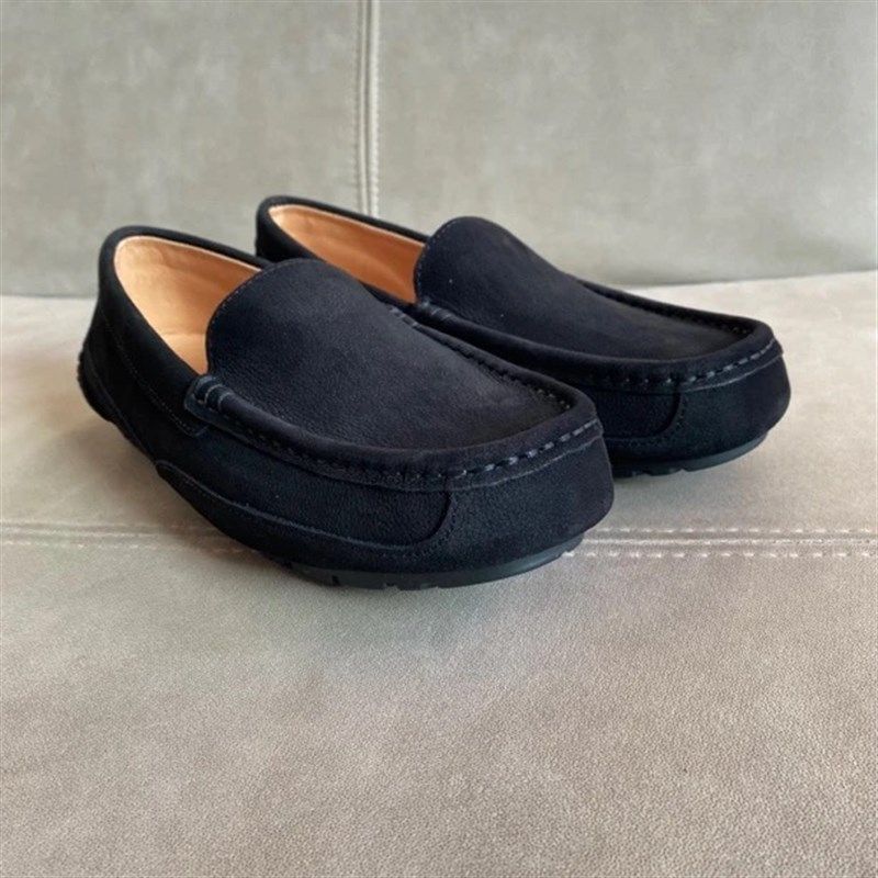 高档头层牛皮豆豆鞋2025年新款男英伦软底潮流休闲一脚蹬开车皮鞋,流行男鞋,乐福鞋（豆豆鞋）,淘宝优惠券,粉丝福利购,淘宝优惠卷