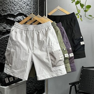 潮流百搭宽松速干薄料街头五分中裤 2025夏季 简约休闲短裤 男士 新款