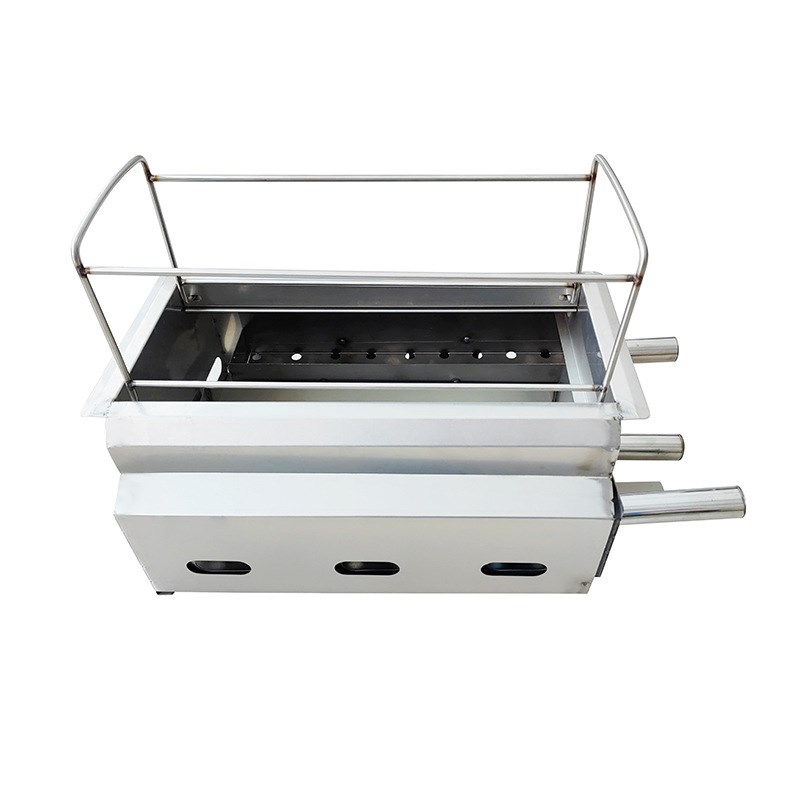 J6DAa淄博烧烤桌子不锈钢无烟烧烤炉摆摊折叠桌商用大排档地桌夜