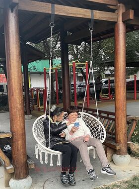 网红欧式庭院摇摇椅凳阳光房亭子葡萄架欧式编织悬挂双人秋千沙发