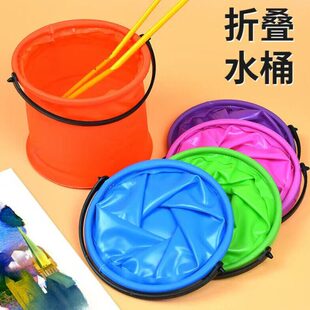 手提折叠钓鱼桶活鱼桶 小鱼塑料桶卖儿童 水桶打热圆形鱼桶迷你