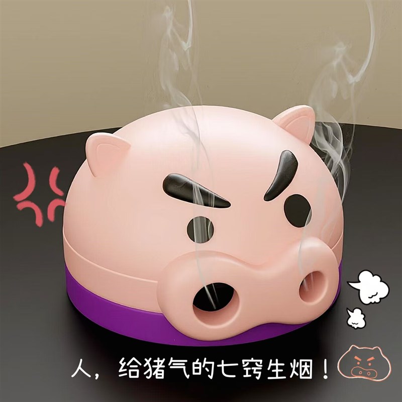 肥嘟嘟可爱呆萌左卫门蚊香盒香炉氛D围感家居装饰摆件客厅卧室陶