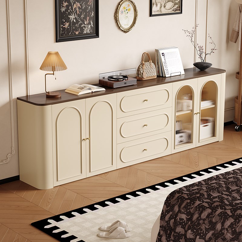 法式复古斗柜置物柜小户型多功能餐边柜客厅靠墙收纳储Z物柜抽屉