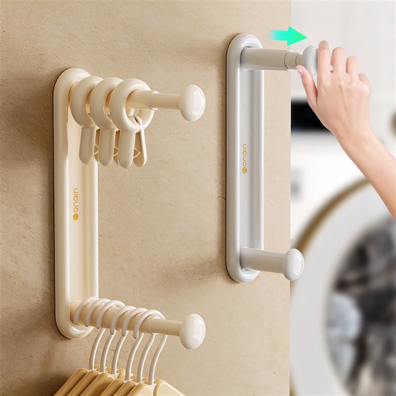 日本衣架收纳神器免打孔s阳台壁挂多功能整理架家用晾衣架收纳挂