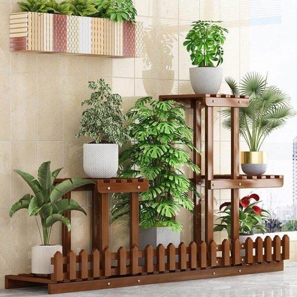 花架子置物架阳台客厅落地式家用新款多肉室内实木多层绿萝花盆架,收纳整理,阳台置物架,淘宝优惠券,粉丝福利购,淘宝优惠卷