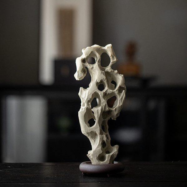 新中式陶瓷太湖石假山摆件 家居客厅茶室茶空间博古架 玄关桌装饰,商业/办公家具,办公茶水柜,淘宝优惠券,粉丝福利购,淘宝优惠卷