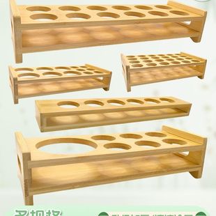 创意家用酒架杯架竹木杯架白酒杯小酒盅收纳托盘烈酒杯洋酒杯架子