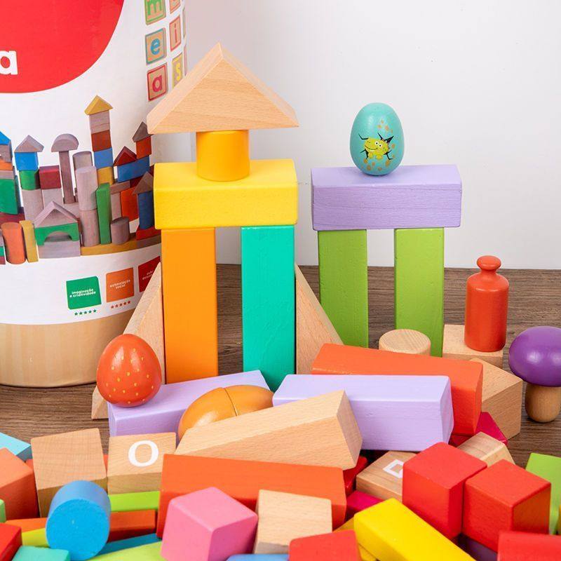 一百颗木质儿童积木拼装益智头大颗粒大号宝宝礼物城堡玩具多功能,玩具/童车/益智/积木/模型,木质积木,淘宝优惠券,粉丝福利购,淘宝优惠卷