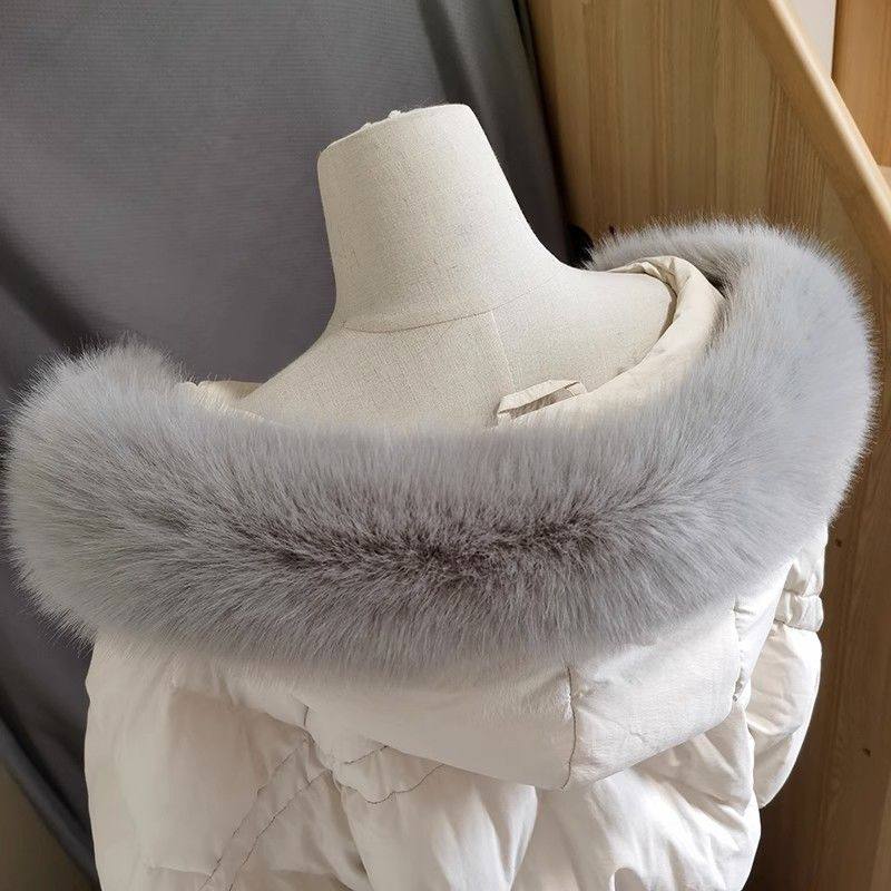 领子仿真毛领单卖柔软男女通用通用型羽绒服冬季加厚