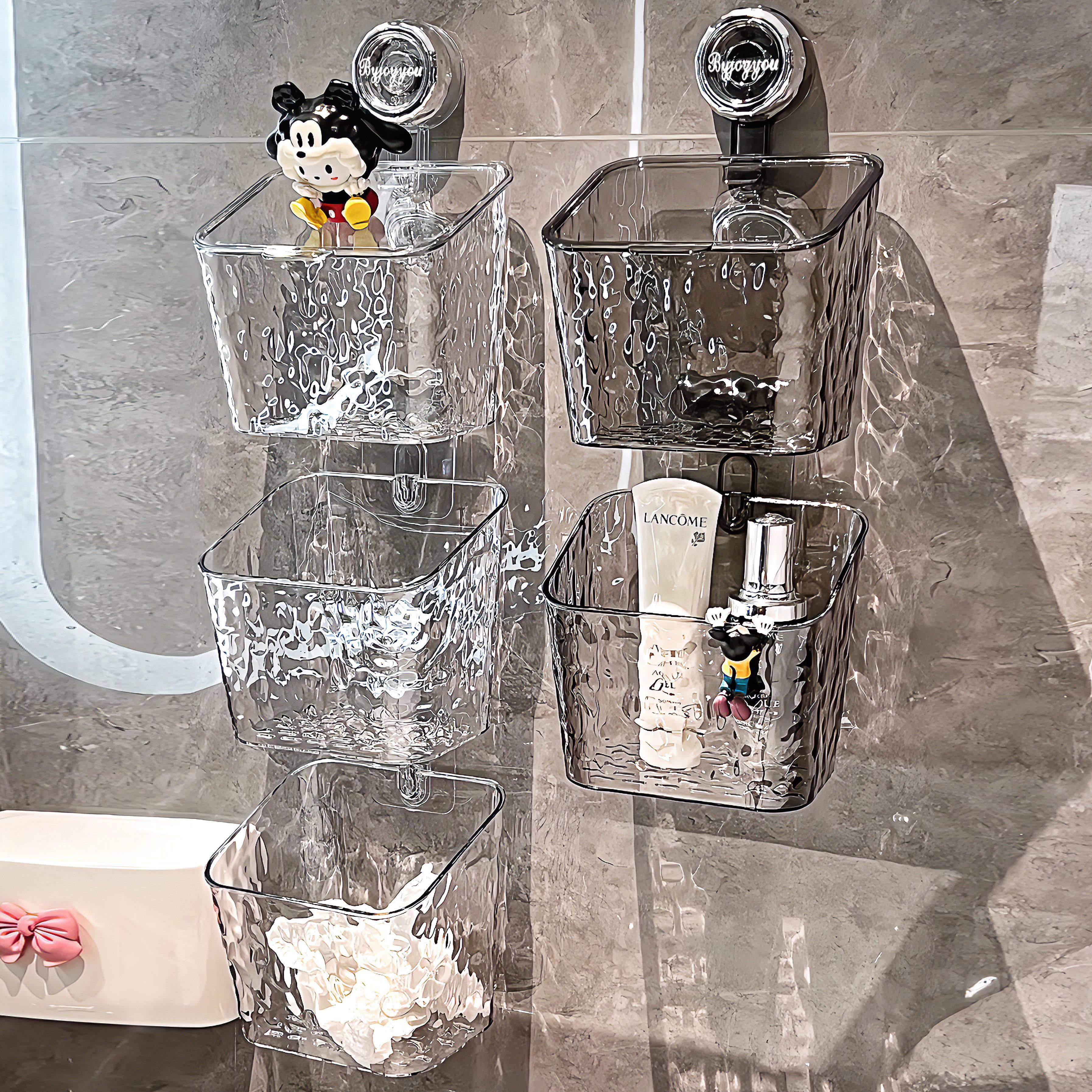 卫生间吸盘置物架浴室架子免打孔厕所洗手台洗脸巾收纳盒毛巾仕淮,收纳整理,洗脸巾收纳盒,淘宝优惠券,粉丝福利购,淘宝优惠卷