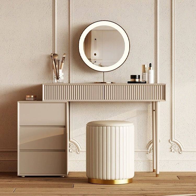 轻奢梳妆凳北欧卧室现代简约女生梳妆台凳子网红圆凳椅子化妆凳子
