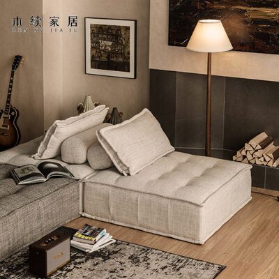 风沙发北欧方块表沙发豆腐皮埃蒙特休闲情单人沙发组合简约布艺块
