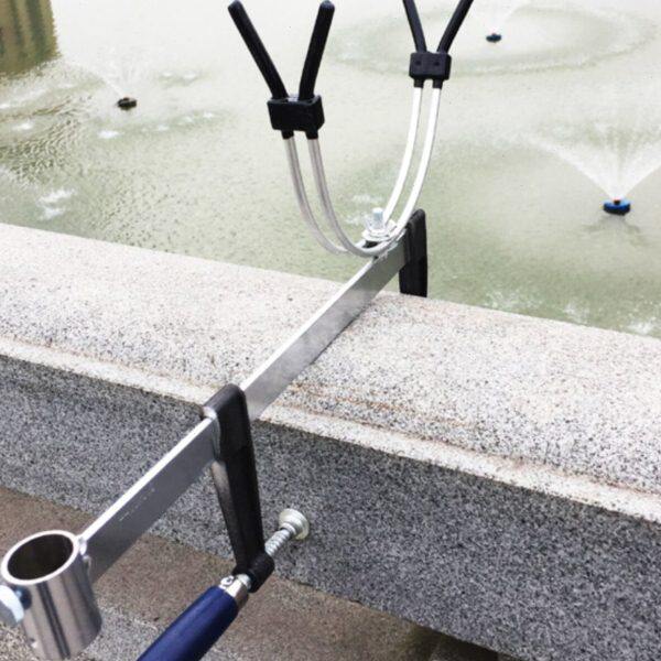 带架炮台筏钓支架钓鱼杆支架伞架桥钓支架座 钓伞多功能筏竿双头