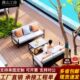 户外沙发露酒店沙发休闲室外庭院晒天北欧组合铝合金阳台别墅防水