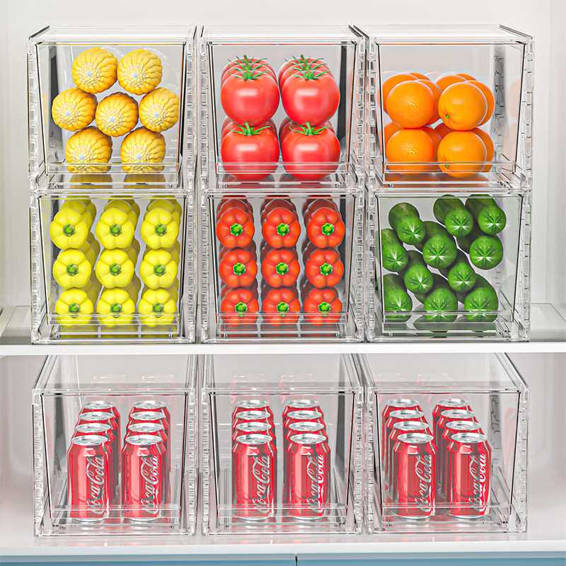 冰箱收纳盒家用厨房抽屉鸡蛋专用收纳食品级水果蔬菜透明保鲜盒