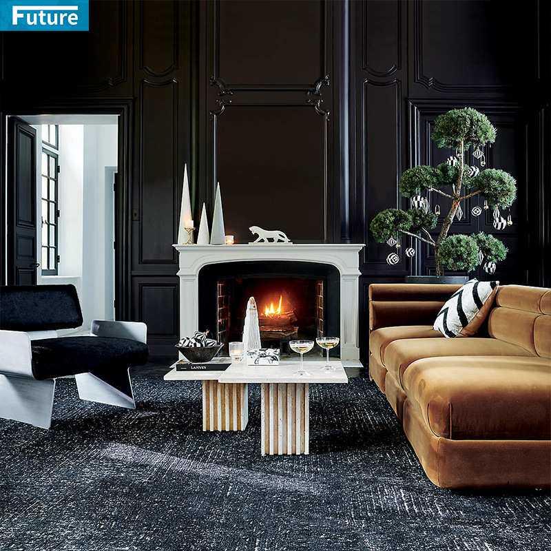 天然大理石餐桌茶几茶台意式极简现代轻奢饭桌台边桌酒店别墅家装