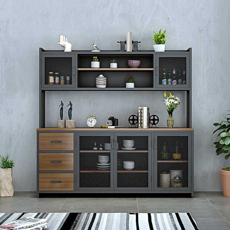 简约火锅店自助调料台家用斗柜多功能商用蘸料台餐厅工业风餐边柜