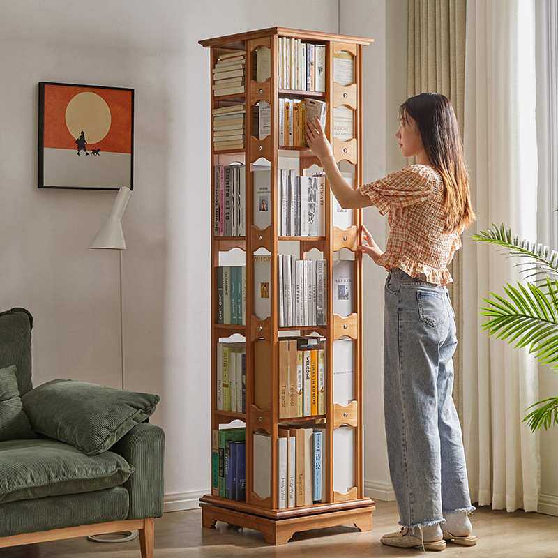 家逸旋转实木书架360度书柜落地书橱多层收纳架家用客厅储物置物,鲜花速递/花卉仿真/绿植园艺,其它园艺用品,淘宝优惠券,粉丝福利购,淘宝优惠卷