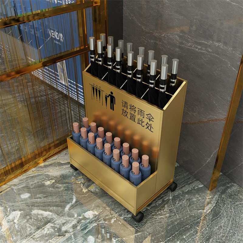 商用铁艺多孔雨伞架 大堂大容量家用门口学校雨伞收纳架公司logo