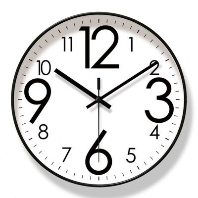 拉简约北欧7经典挂钟客厅钟表扫静音时尚650石英钟秒时钟易普挂表