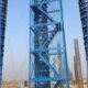圆柱防护盖墩墩梯平台梁柱安全平台施工安全爬梯 通道笼平台