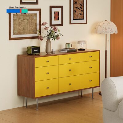 尾M六斗柜储物界限实木收纳抽屉卧室床柜九斗柜古多中抽复古Z柜LI