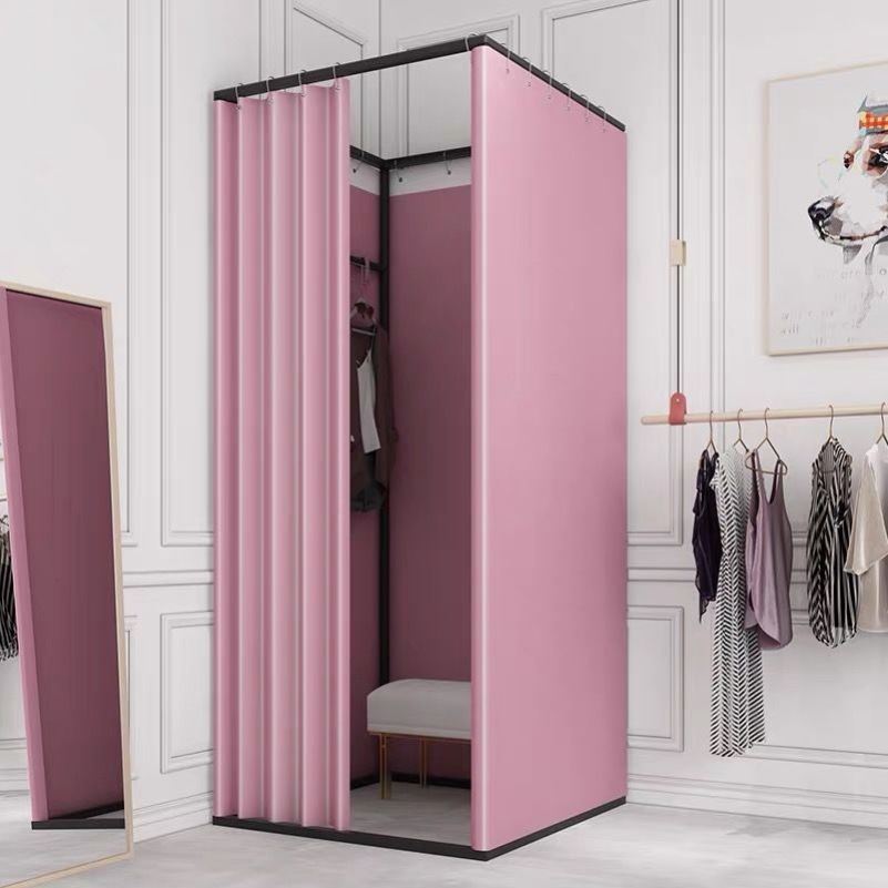 简易试衣间门帘便携更衣室可移动试衣间轨K道临时活动换衣间展示