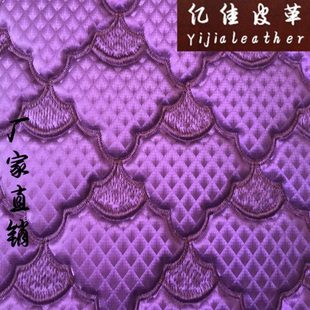 刺绣花软包自带海绵KTV酒店宾馆包门软包装饰材料pU革人造革面料