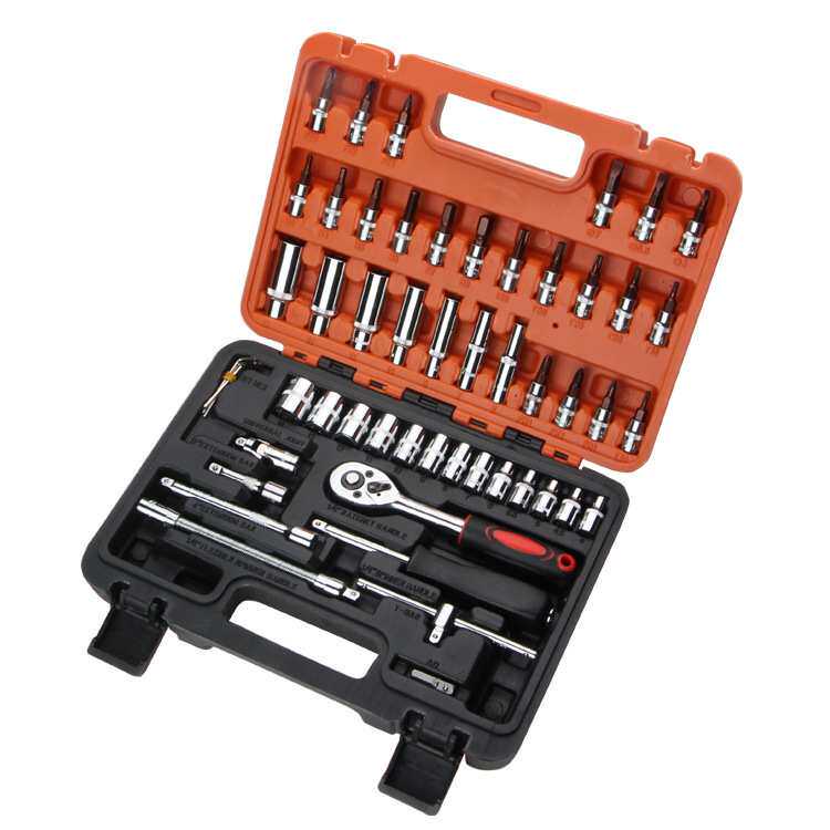 套筒组套53件汽修工具套装快速棘轮扳手组套汽车维修五金工具