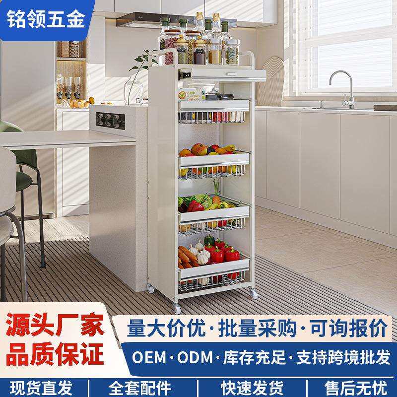厨房菜篮子置物架多功能落地多层放菜水果蔬菜抽屉式小推车收纳架