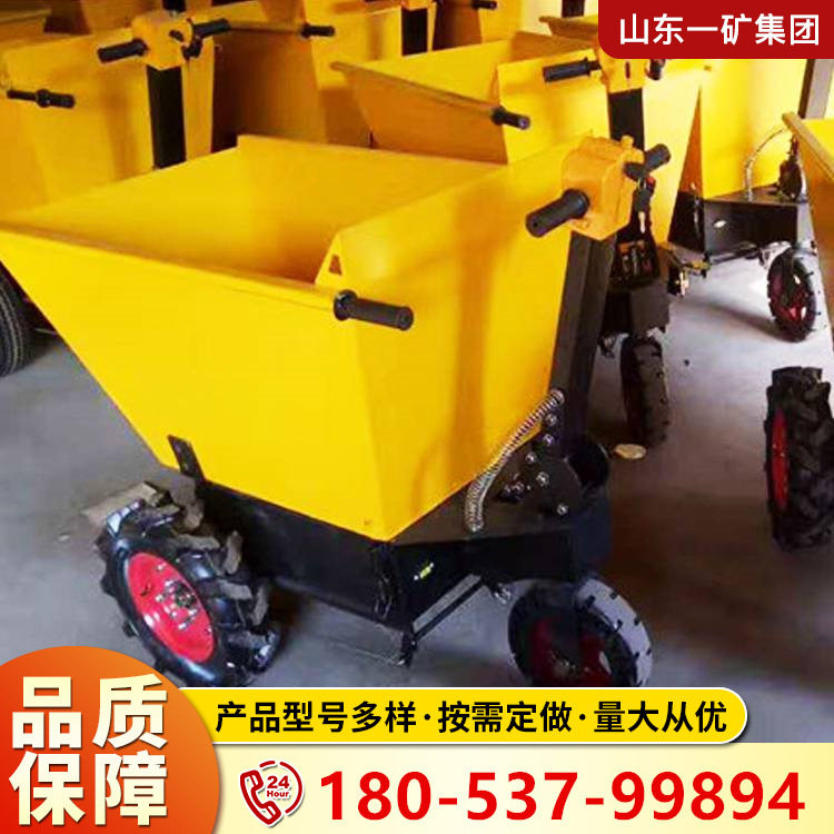 工地电动手推自动翻斗三轮车