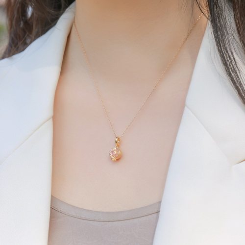 S925纯银石榴吊坠项链女百搭