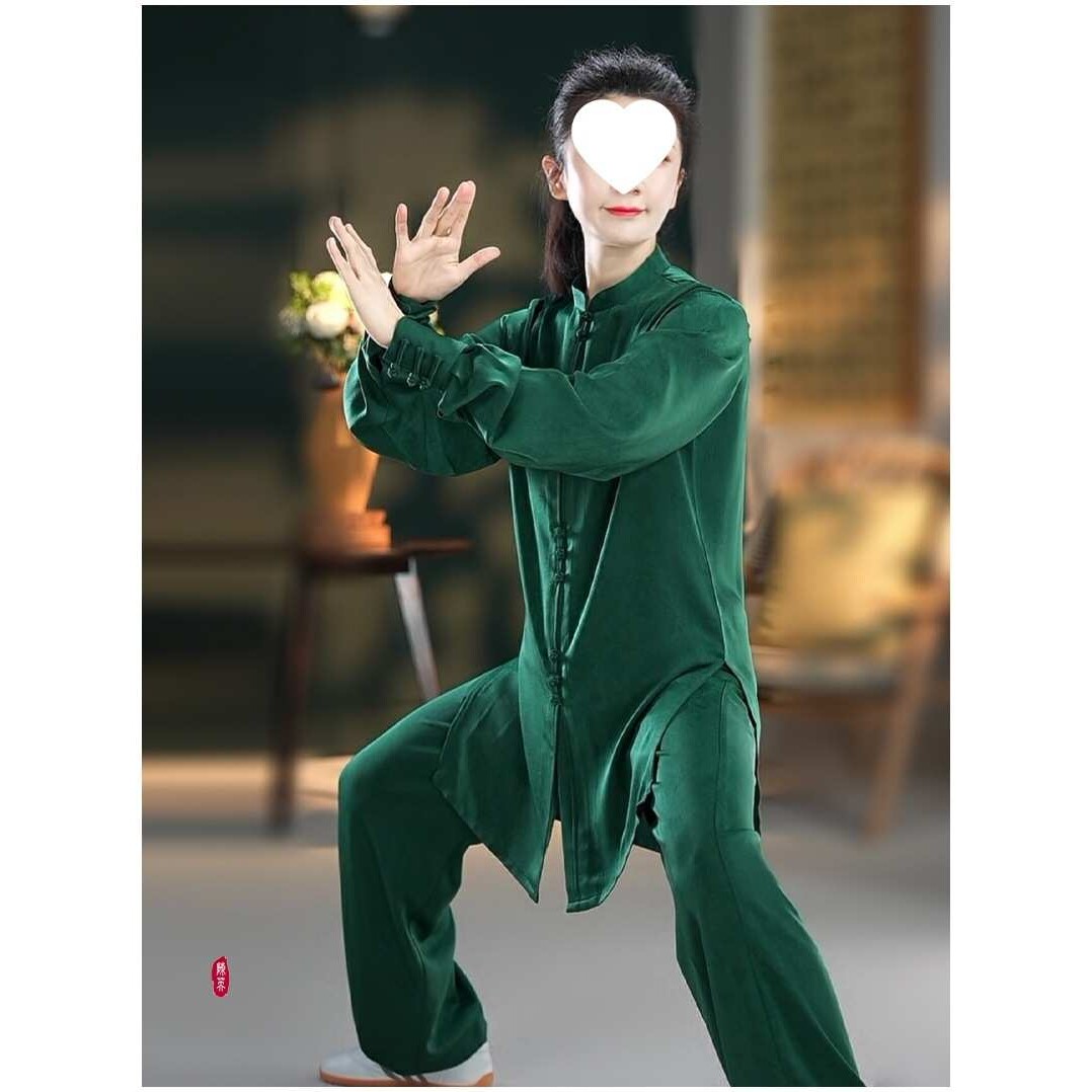 2025年春秋季太极服新款丝滑【木兰锦】武术表演太极拳练功服装