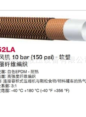 倍润阿法格玛ALFAGOMMA工业管热风机10BAR纤维编织952LA