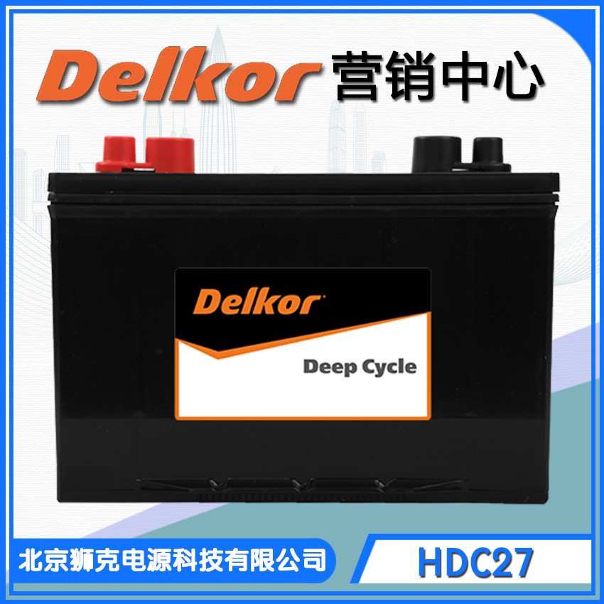 DELKOR蓄电池 DF100R 免维护 船舶电瓶 12V100AH