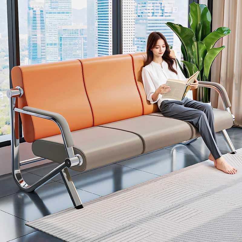 办公沙发茶几组合简约现代商务接待室会客休闲区不锈钢沙发三人位,3C数码配件,USB灯,淘宝优惠券,粉丝福利购,淘宝优惠卷