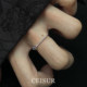 S925纯银极简平行杠黑色开花戒指小众设计感气质高级感时尚 食指戒