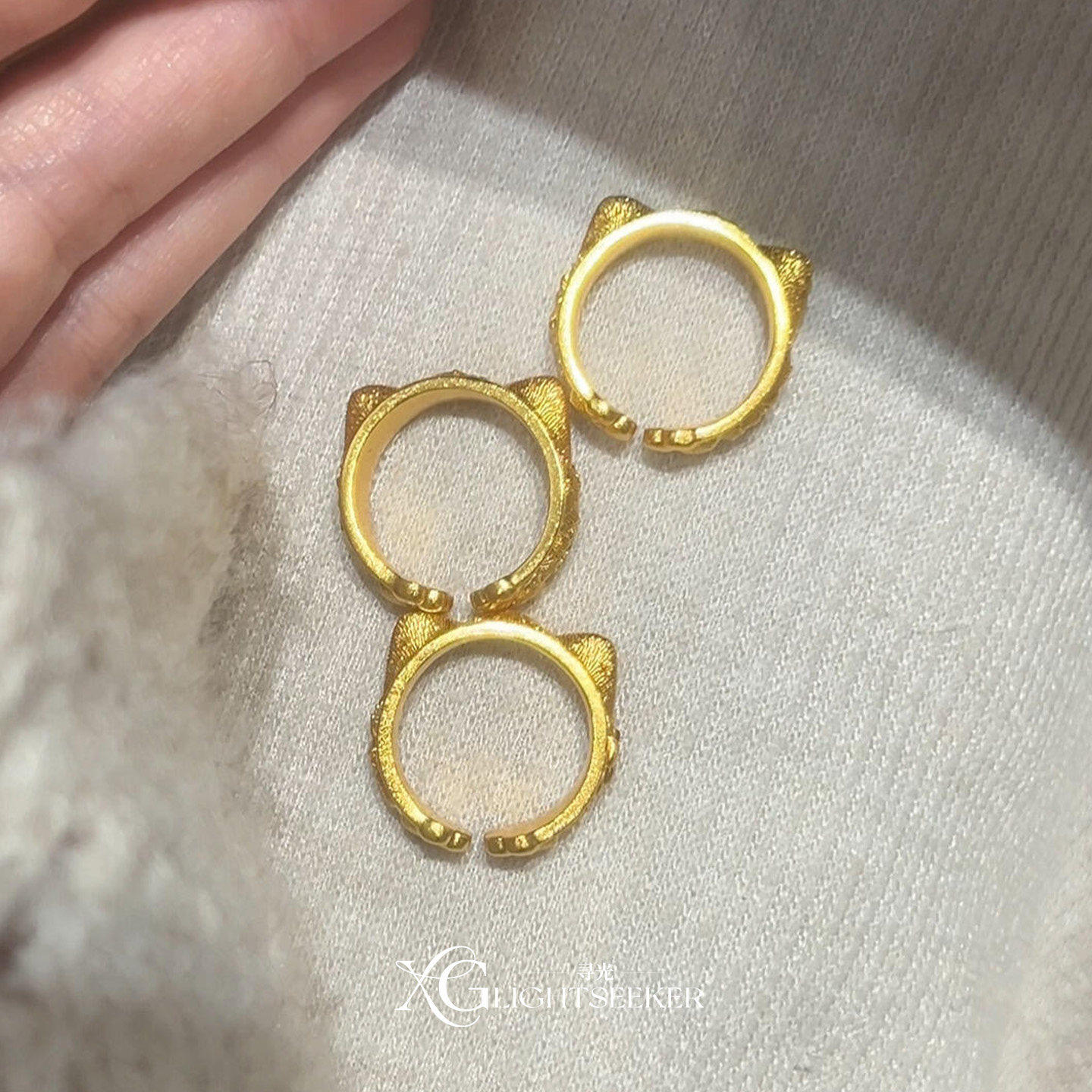 S925纯银金色猫爪戒指女小众设计轻奢高级感2026新款爆款气质指环