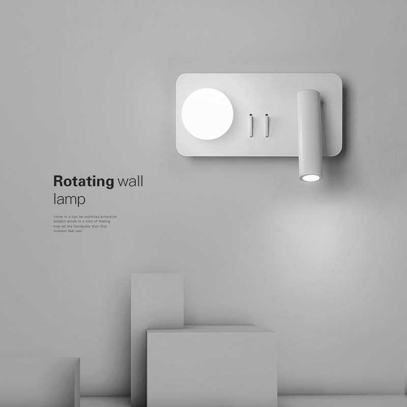 led壁灯床头灯现代简约酒店宾馆阅读灯创意个性北欧家用卧室灯具