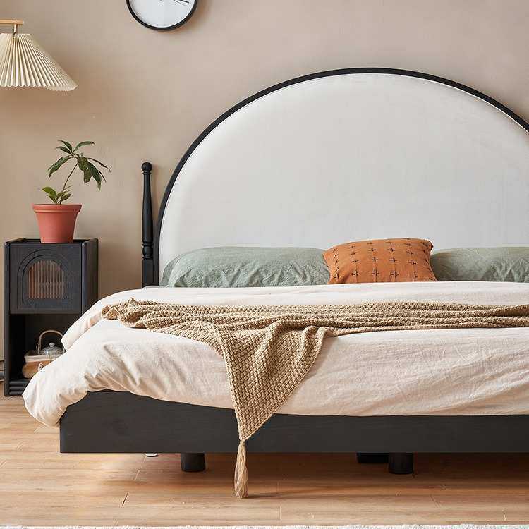 法式复古双人红橡木软靠床现代简约家用1.8米储物床1.5米单人大床,3C数码配件,USB灯,淘宝优惠券,粉丝福利购,淘宝优惠卷