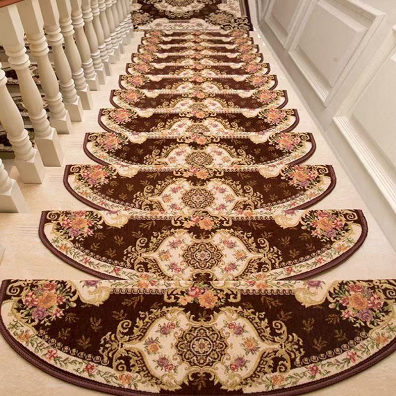欧式楼梯踏步垫家用实木楼梯v地毯免胶自粘防滑垫旋转楼梯满铺定