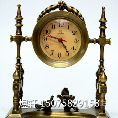 钟表和平鸽小骨架欧式仿古董纯铜机械发条上弦创意小座钟法国西洋