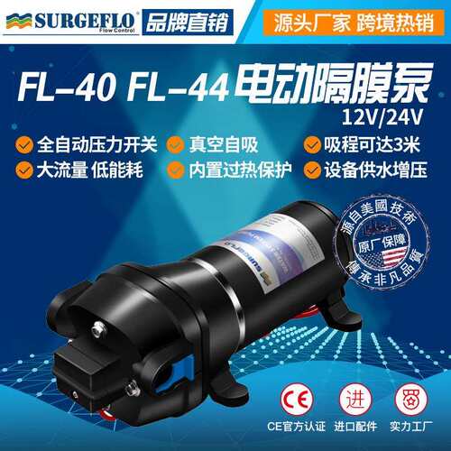 FL-40 12V24V直流小型隔膜船用泵灌装机泵农用全自动抽水泵