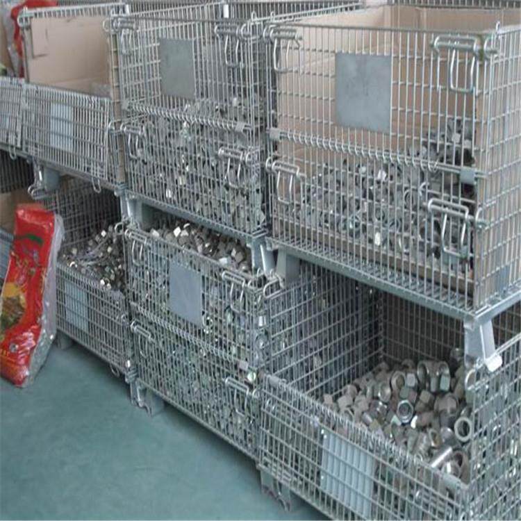 亿阔厂家直销大型铁质仓储设备铁筐仓储笼铁丝框子物流铁筐