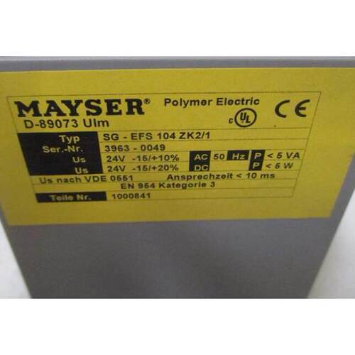德国mayser继电器SG-EFS 134 ZK2/1 (A1、A2 AC220V