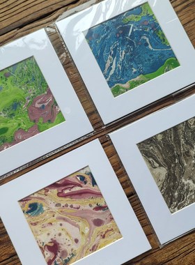 竞仙纸本大漆装饰画漆画国风抽象简约有框壁画挂画