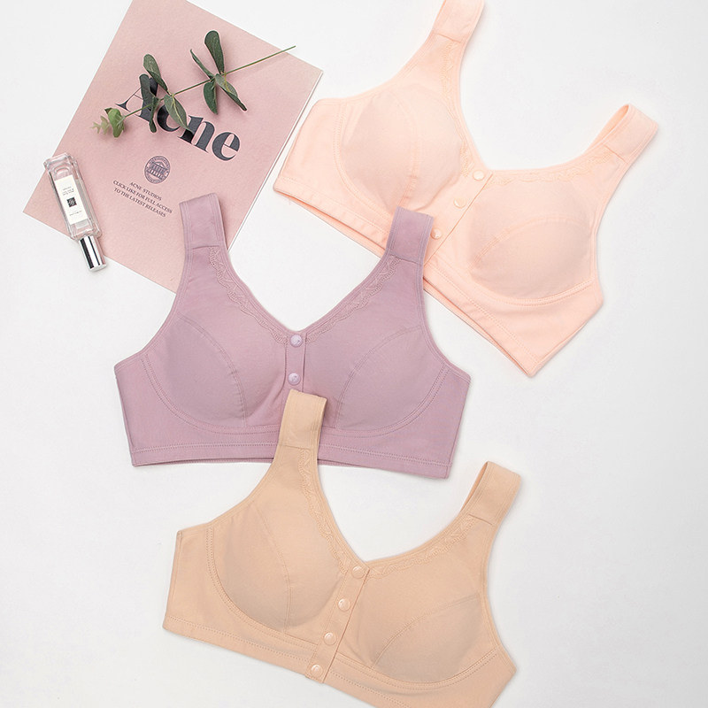 纯棉前扣妈妈胸罩 中老年全棉薄款无钢圈背心式聚拢文胸 内衣女,女士内衣/男士内衣/家居服,文胸,淘宝优惠券,粉丝福利购,淘宝优惠卷